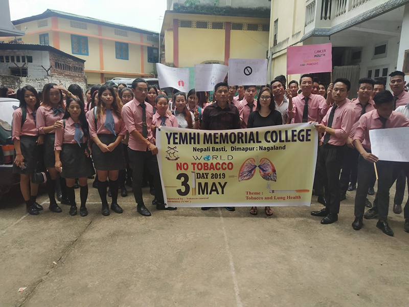 Yemhi Memorial College, Dimapur observed World No Tobacco Day
